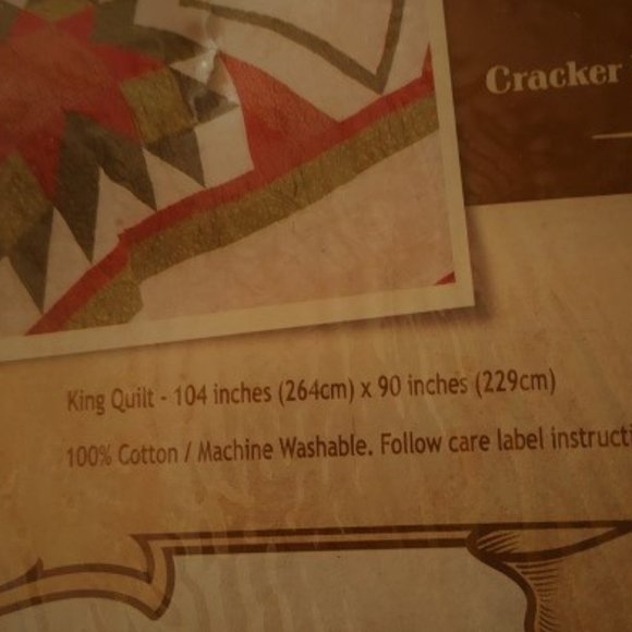 SOLDCracker Barrel Vtg Cardinal Redwood King Quilt 2 Standard Shams NWT RARE-HTF - Picture 4 of 11